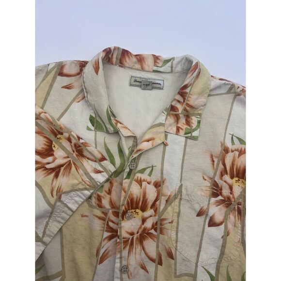 Tommy Bahama Other - Tommy Bahama Men Tropical Floral Silk Camp Shirt Sz XXL Button Down Short Sleeve